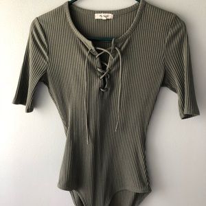 Madewell lace-up bodysuit